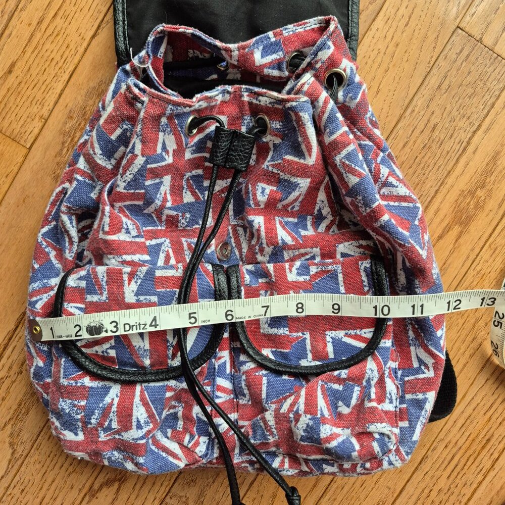 Union Jack Design Canvas Backpack Rucksack Lightweight - Picture 12 of 12